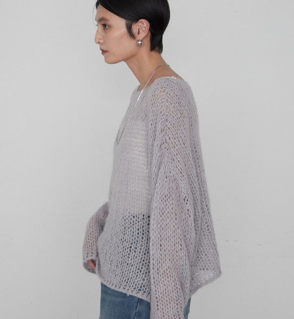  「≪好評につき再登場/洗える≫【earthy_/アーシー】シアーハンドライクニット」|ニット・セーター|