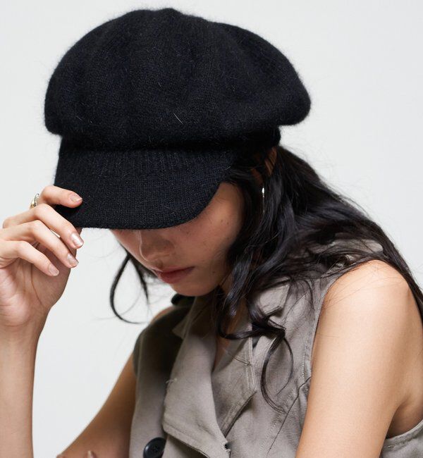  「【26AW LOOK掲載品番】ブラッシュニットキャスケット」|ハット|ブラック