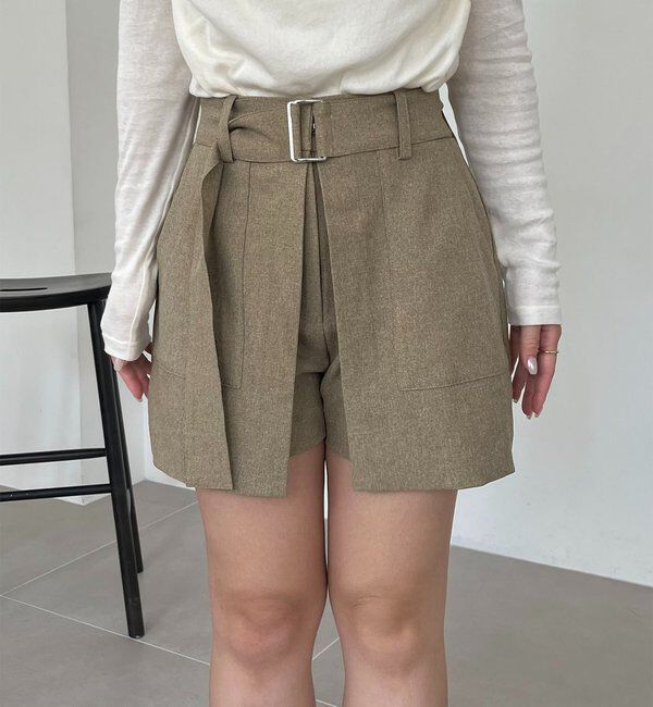  「【セットアップ対応】スカートレイヤードショートパンツ」|スカート|