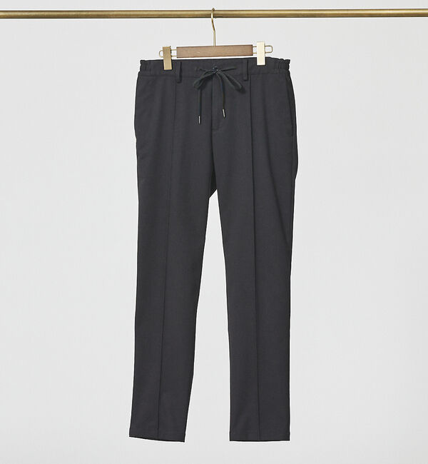 ABAHOUSE「【FLEX PANTS】ピンタック イージーパンツ /TR 強撚 ボタニーサージ」|スラックス|