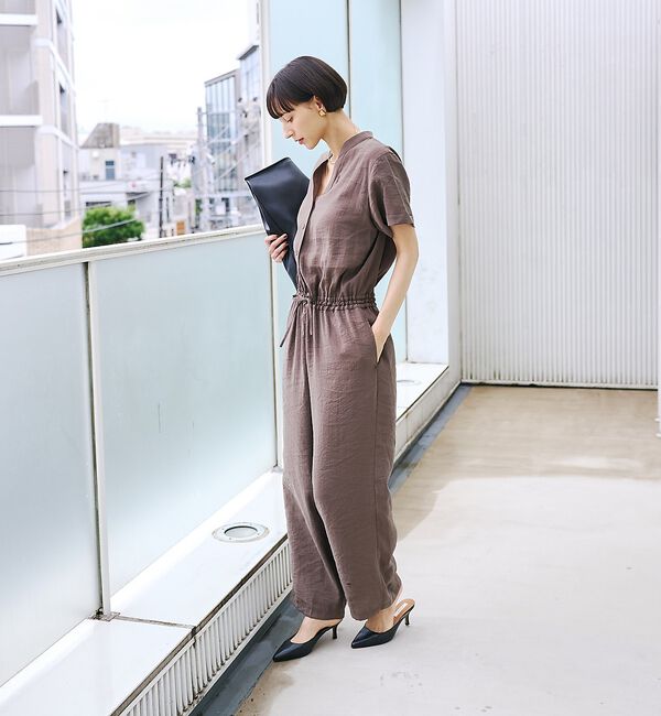 Rouge vif「【一部店舗 / WEB限定】Vネックレーヨンコンビネゾン / オールインワン /」|オールインワン|