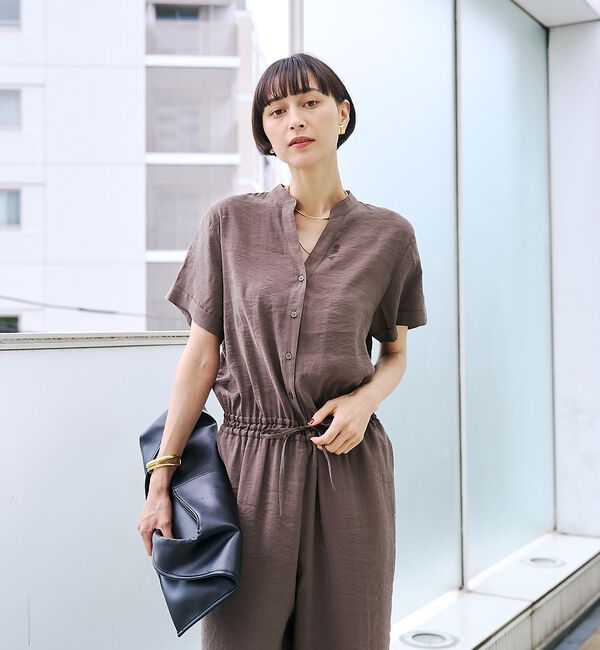 Rouge vif「【一部店舗 / WEB限定】Vネックレーヨンコンビネゾン / オールインワン /」|オールインワン|