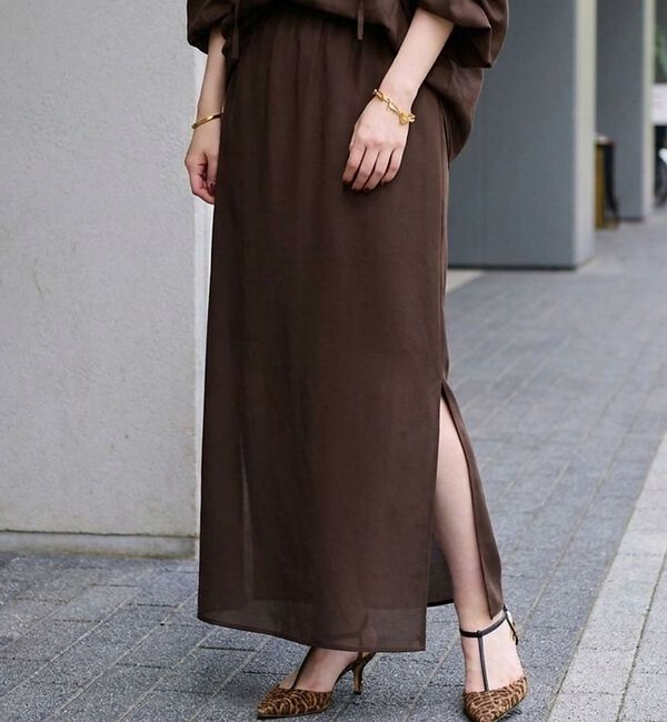Rouge vif「【セットアップ対応】フィブリルイージーサイドスリットスカート/ウエストゴム」|スカート|