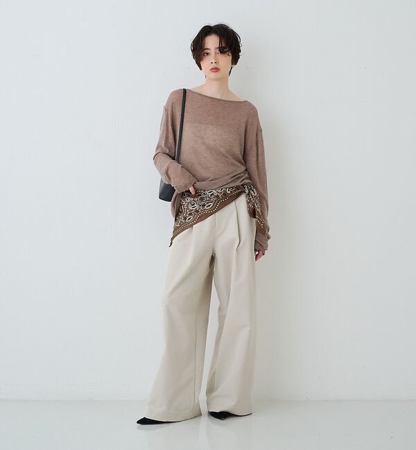 Rouge vif「シアーウール天竺ニットプルオーバー」|ニット・セーター|