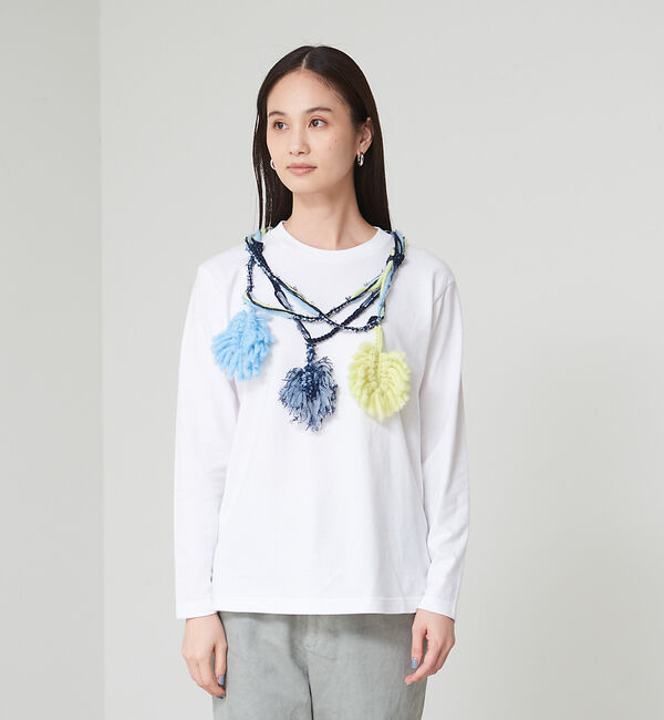 qualite「【boussole&times;qualite】クロシェネックレスロンT」|Tシャツ・カットソー|