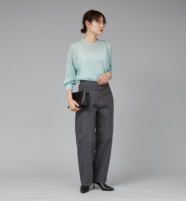 qualite「【SERGE de blue】レトロ　ウエスタンデニムパンツ」|デニム|
