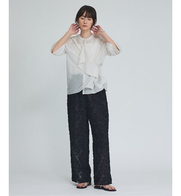 qualite「フラワーフリンジジャガードパンツ」|その他|