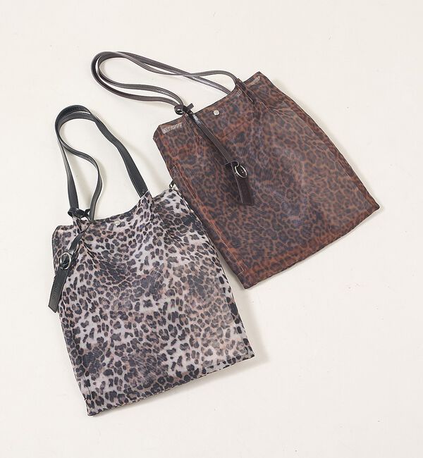 LOWELL things「●SOEUR/レオパードシアートートバッグ/A4」|トートバッグ|