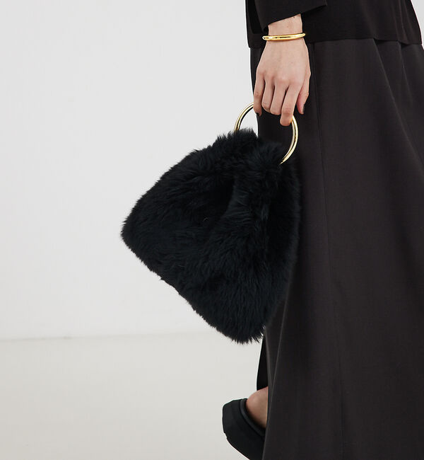 The Store by C' 「【CARUS】GOLD RING FUR BAG／ゴールドリングファーバッグ」|ハンドバッグ|