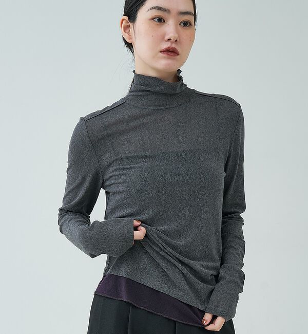 NOMINE「メッシュオフタートル｜シアー 配色【予約】」|Tシャツ・カットソー|