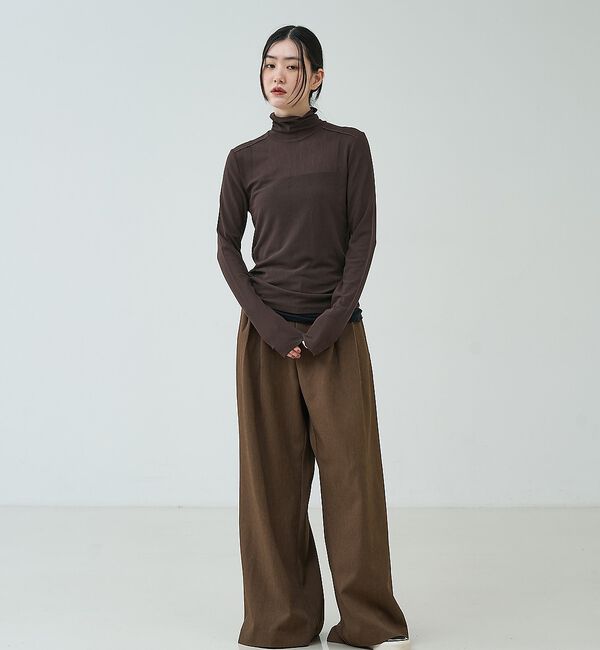 NOMINE「メッシュオフタートル｜シアー 配色【予約】」|Tシャツ・カットソー|
