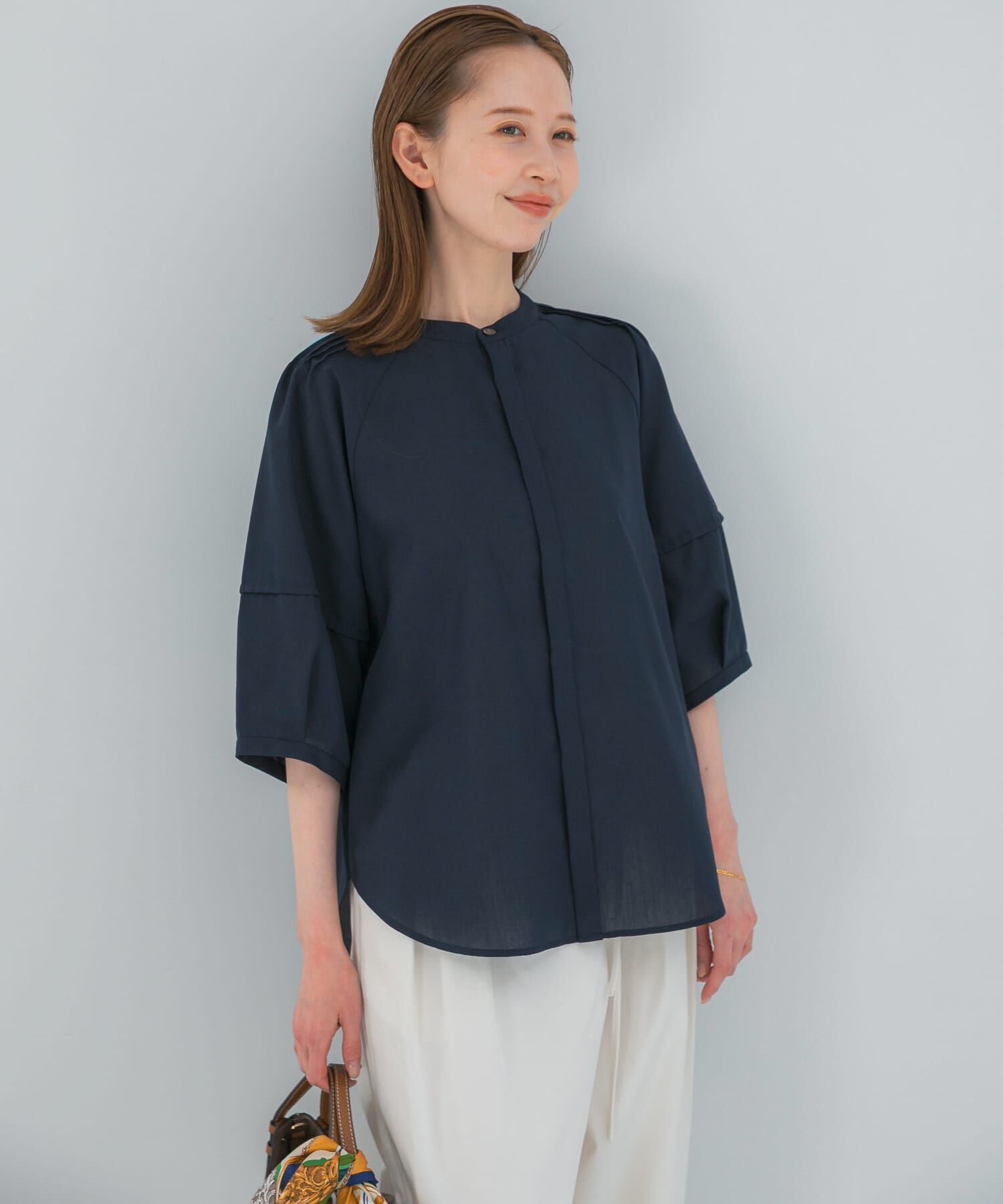 URBAN RESEARCH ROSSO「『WEB/一部店舗限定』UVカットウォッシャブルリネン混シャツブラウス」|シャツ・ブラウス|