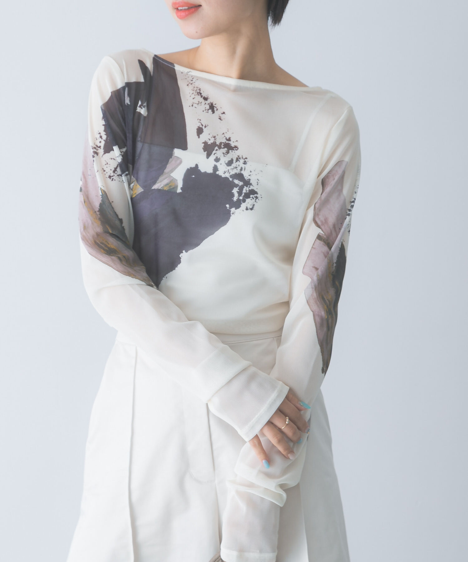 URBAN RESEARCH ROSSO「ELENDEEK　ORE GLINT SKIN CUT AND SEWN」|Tシャツ・カットソー|アイボリー