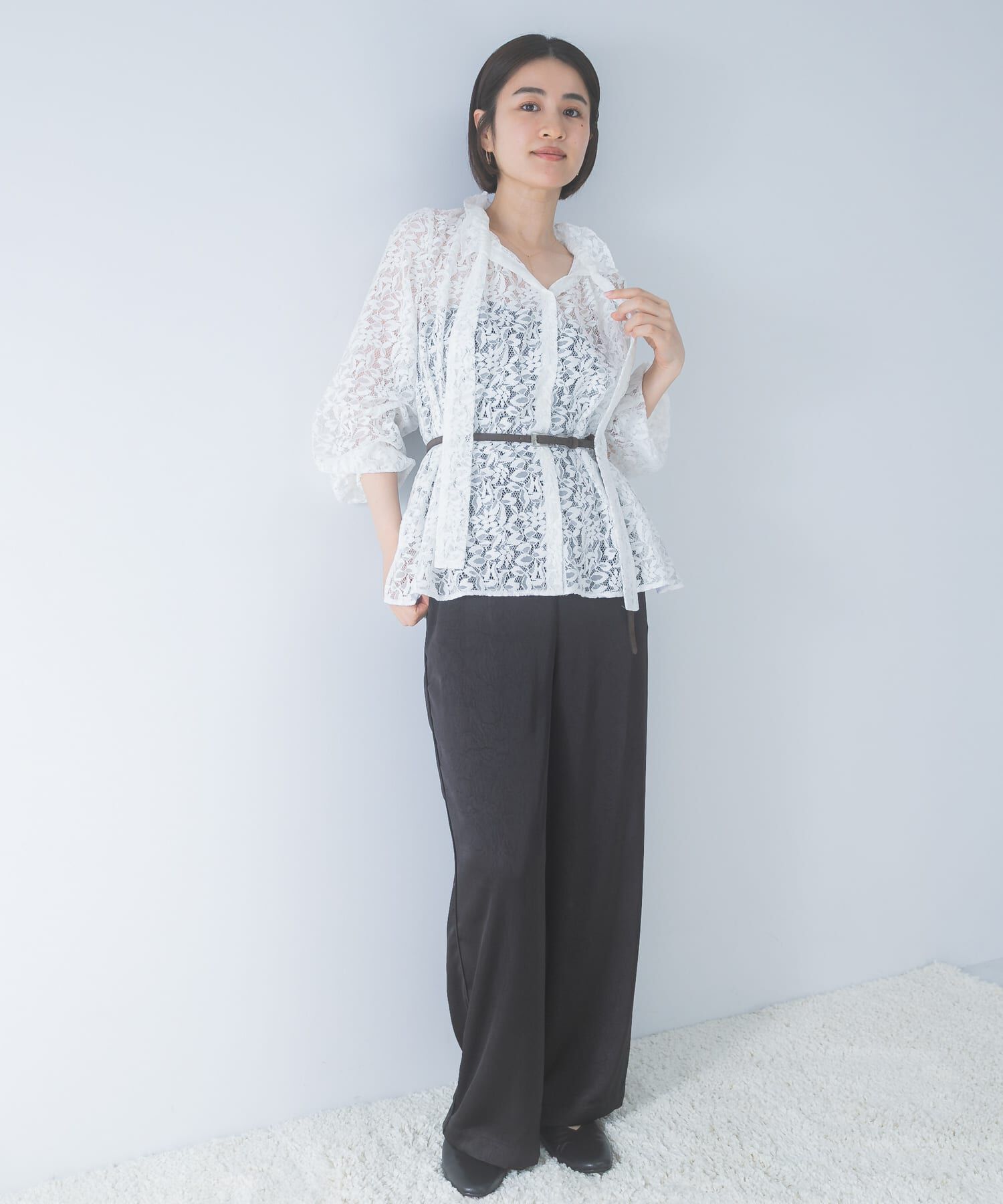 URBAN RESEARCH ROSSO「サテンイージーストレートパンツ」|その他|