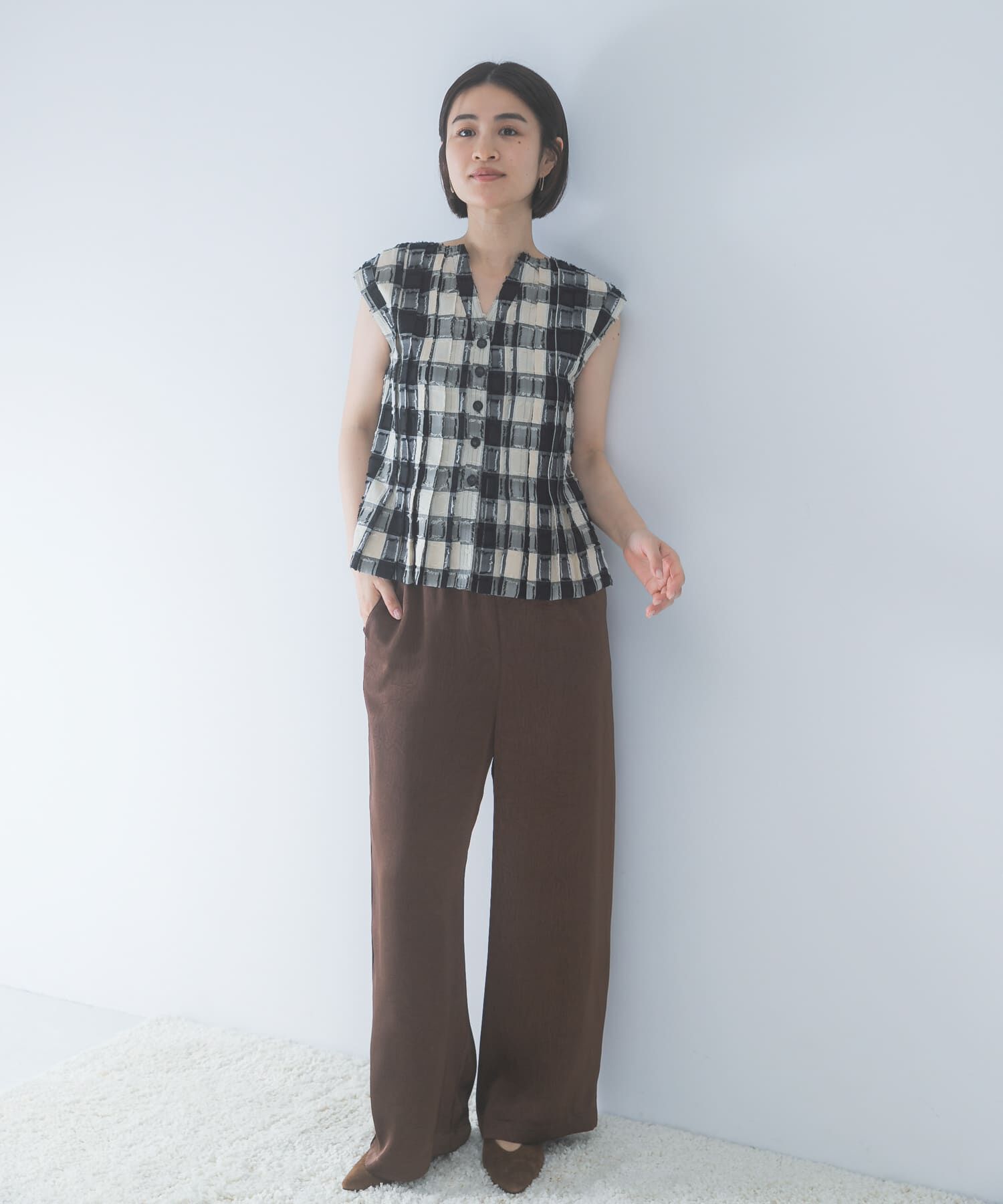 URBAN RESEARCH ROSSO「サテンイージーストレートパンツ」|その他|