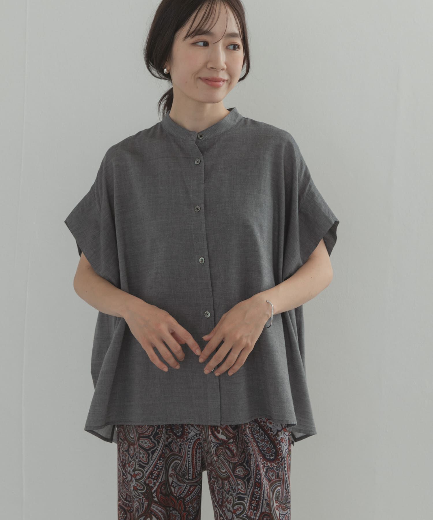 URBAN RESEARCH DOORS「シャンブレーワイドシャツ」|シャツ・ブラウス|