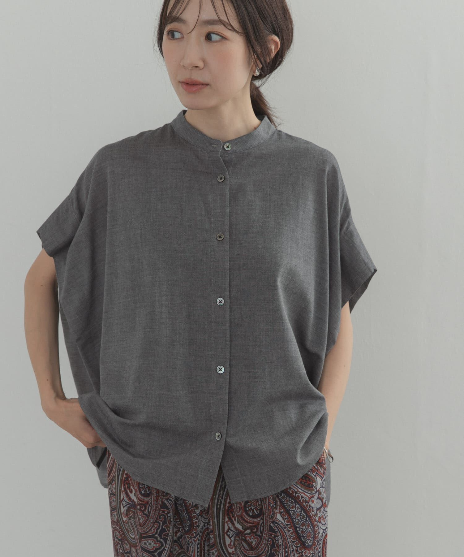 URBAN RESEARCH DOORS「シャンブレーワイドシャツ」|シャツ・ブラウス|