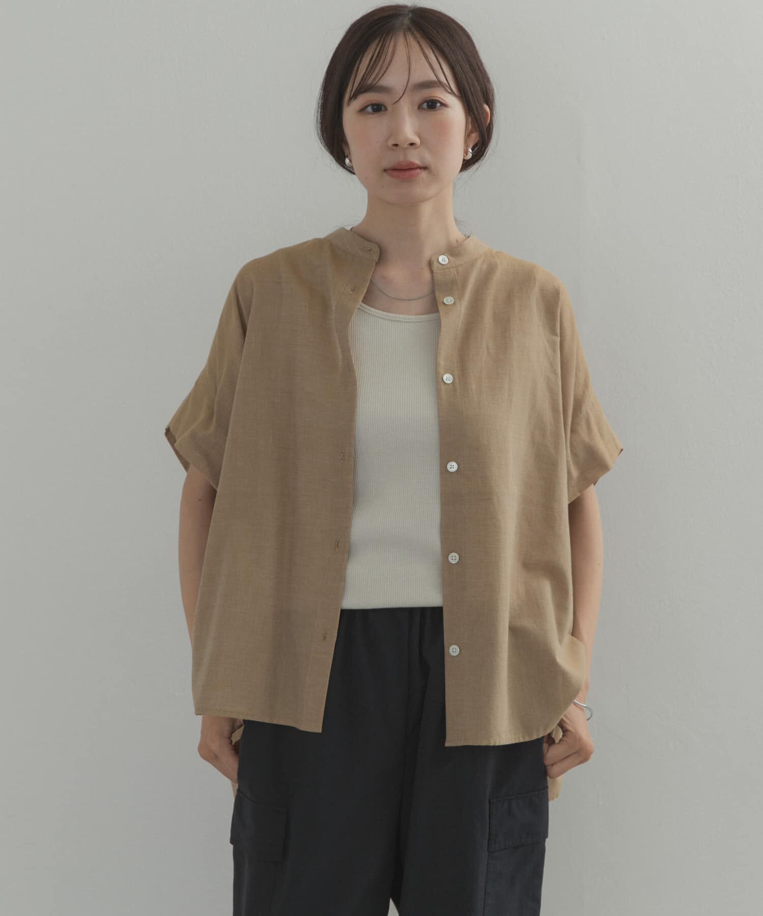 URBAN RESEARCH DOORS「シャンブレーワイドシャツ」|シャツ・ブラウス|