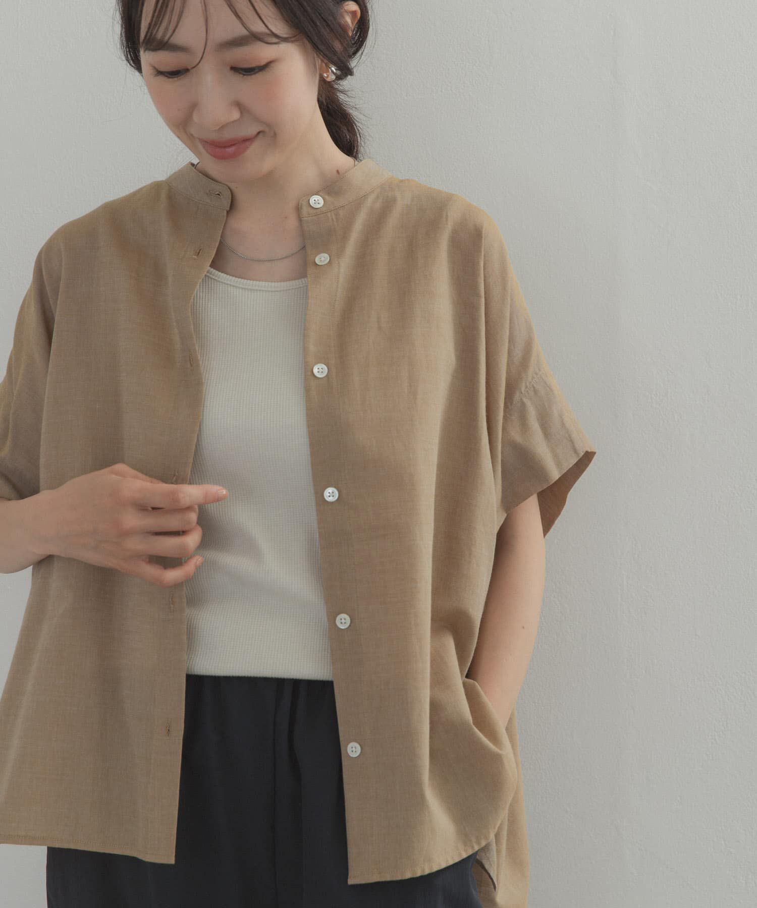URBAN RESEARCH DOORS「シャンブレーワイドシャツ」|シャツ・ブラウス|