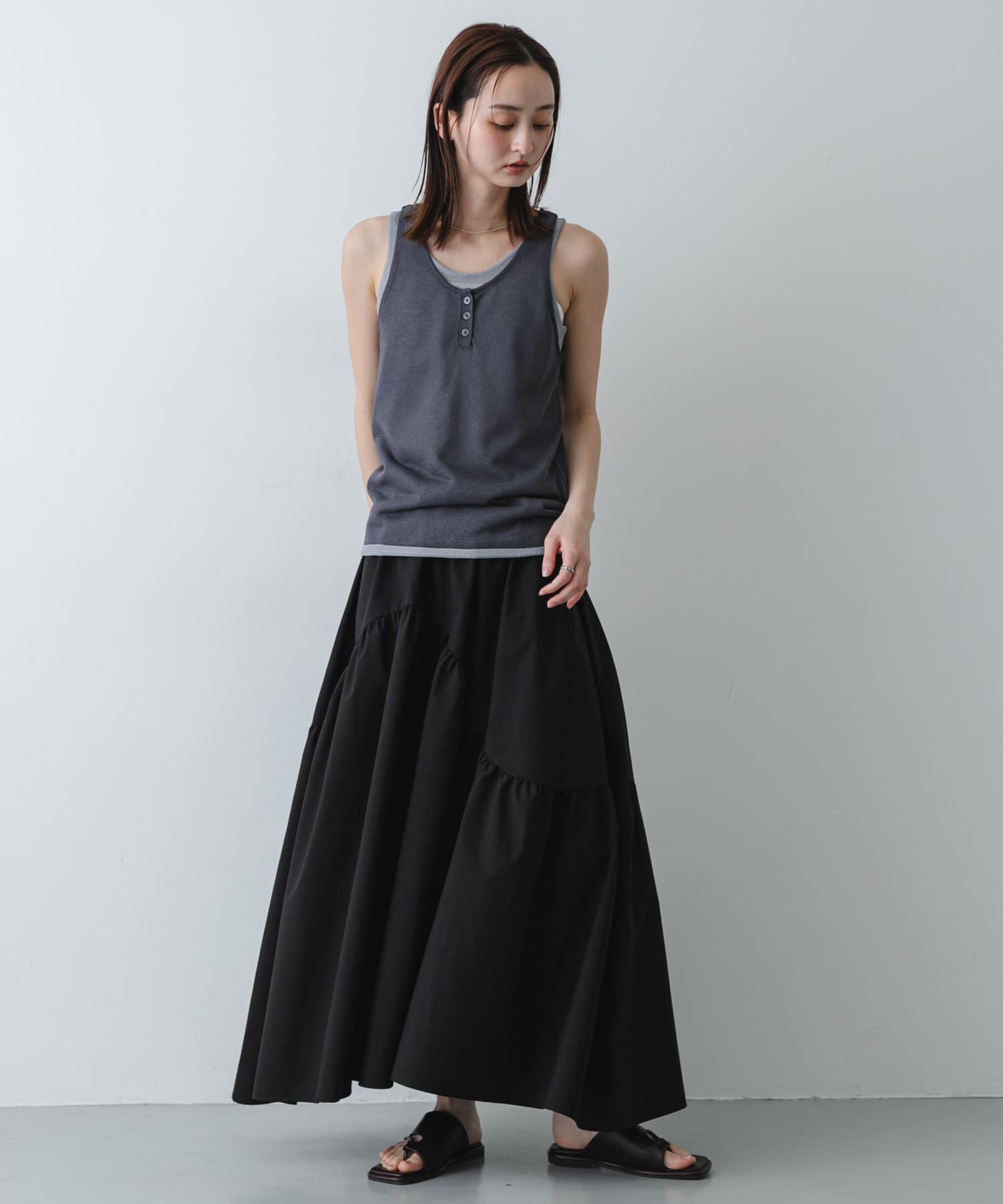 SENSE OF PLACE by URBAN RESEARCH「『洗濯可』アンサンブルニットタンクトップ」|タンクトップ|