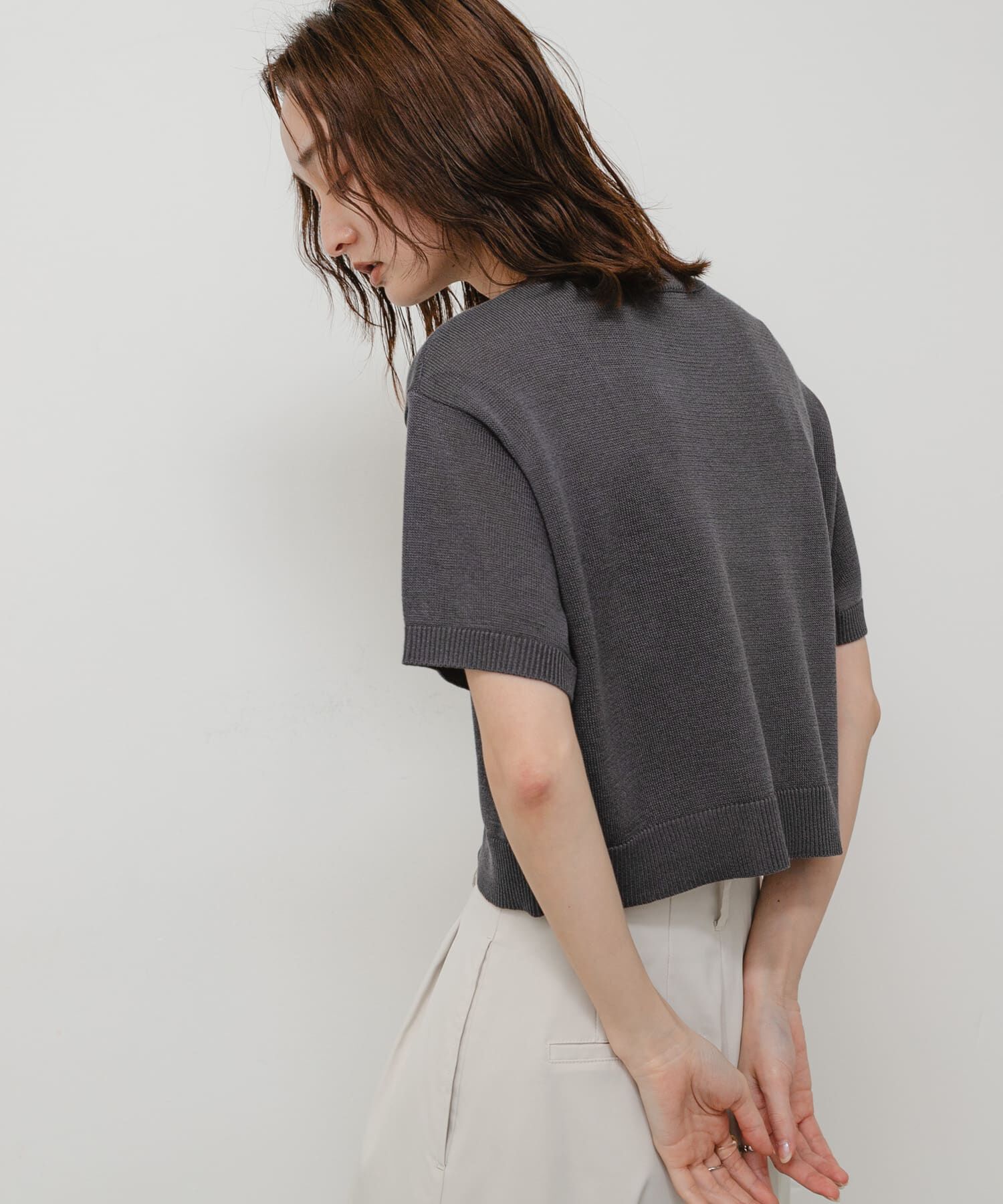 SENSE OF PLACE by URBAN RESEARCH「『洗濯可』クルーネッククロップドセーター」|ニット・セーター|