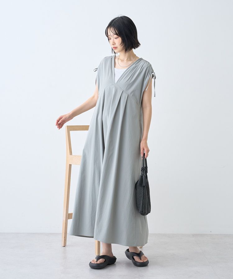 AMERICAN HOLIC「【マルチ機能】Vネックドロストショルダーワンピース」|ワンピース|