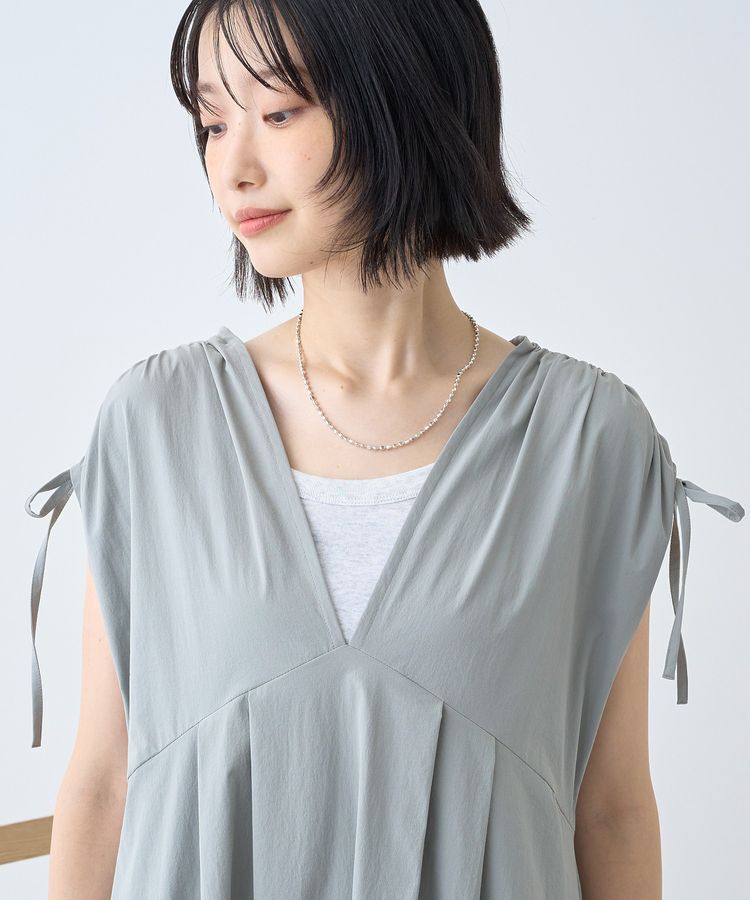 AMERICAN HOLIC「【マルチ機能】Vネックドロストショルダーワンピース」|ワンピース|