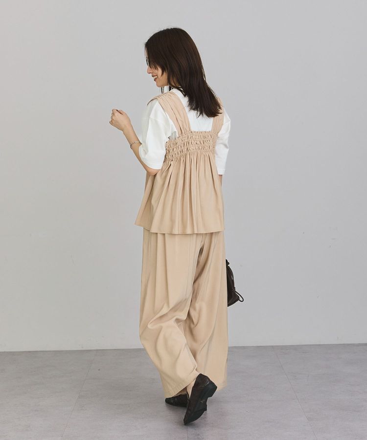 Green Parks「SET2点シャーリングビスチェ+ワイドパンツ」|ワンピース|