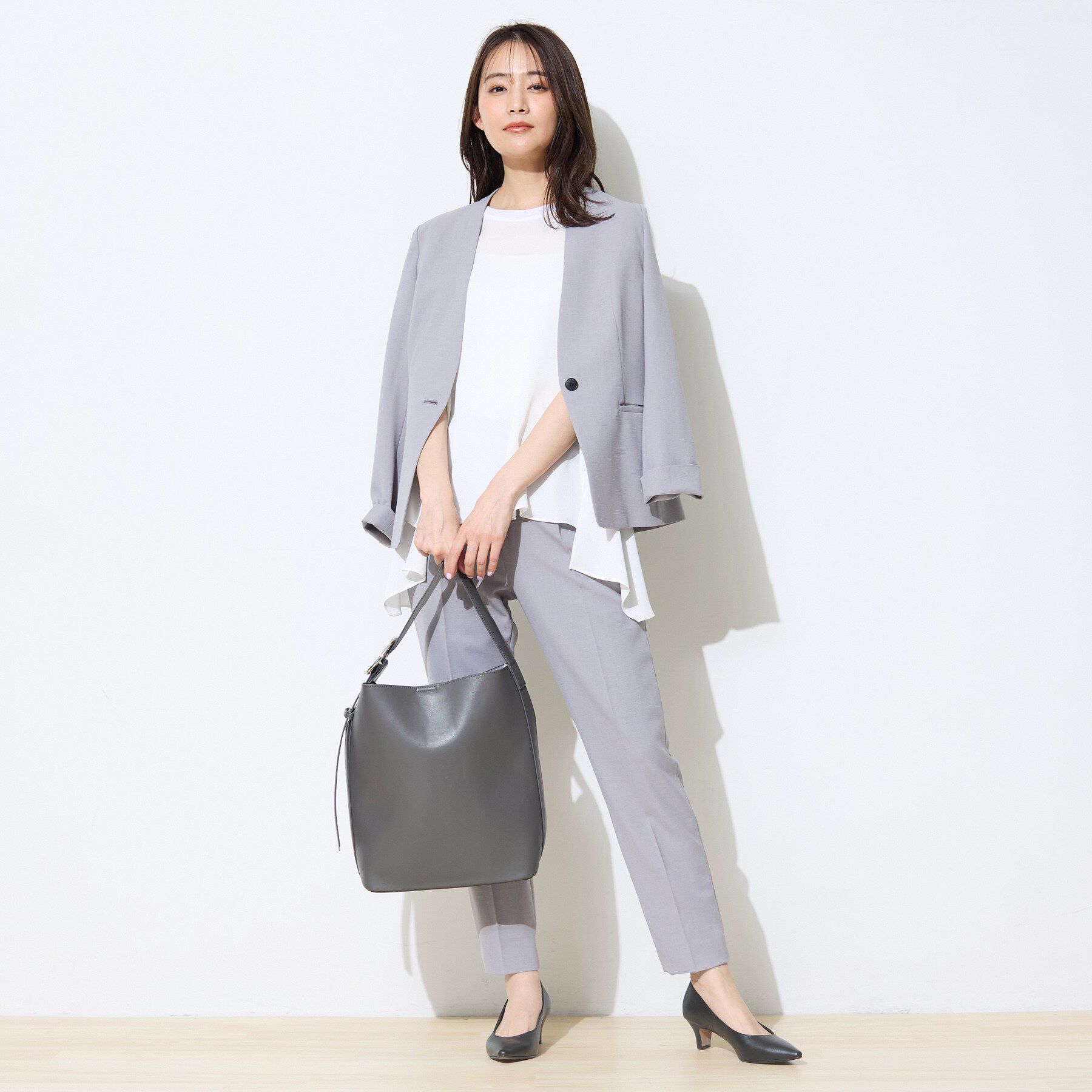 INDIVI「【バックシャン】デザインTブラウス」|Tシャツ・カットソー|