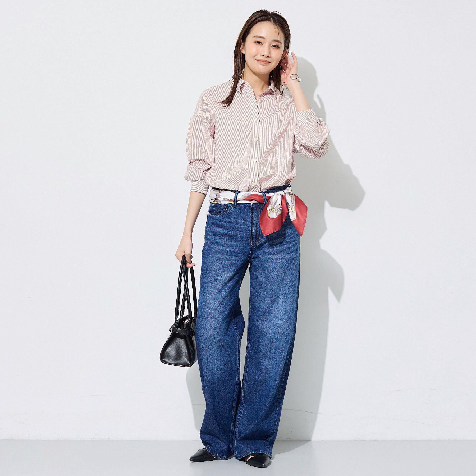 INDIVI「【新作登場！】美脚ワイドデニム」|その他|