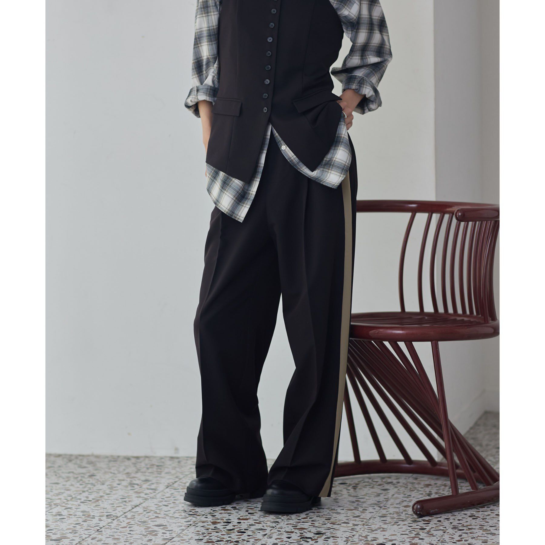 GALLEST「Comfy Slacks｜イージーサイドラインワイドパンツ」|その他|