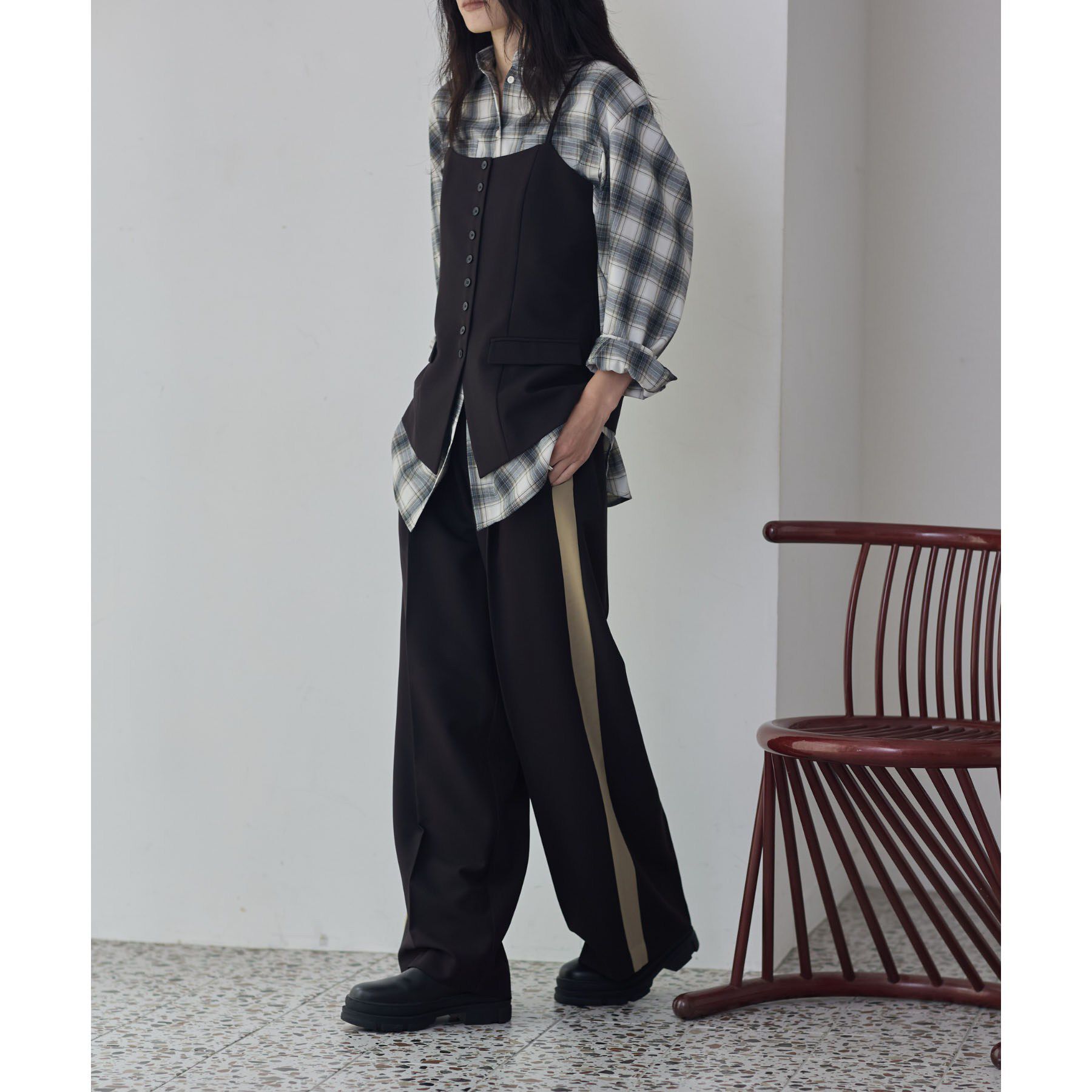 GALLEST「Comfy Slacks｜イージーサイドラインワイドパンツ」|その他|
