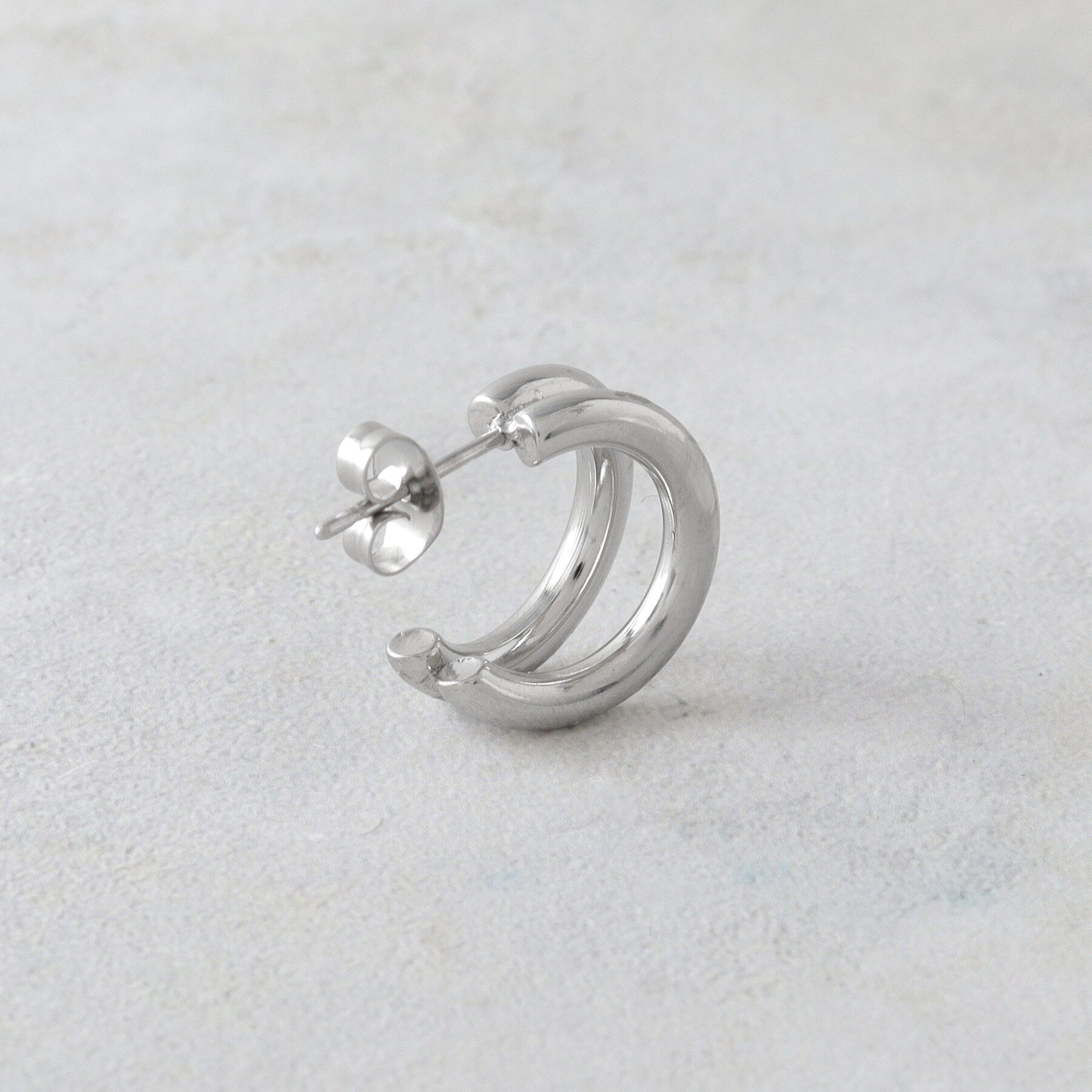 tk.TAKEO KIKUCHI「【ステンレス】ダブルフープピアス」|ピアス|