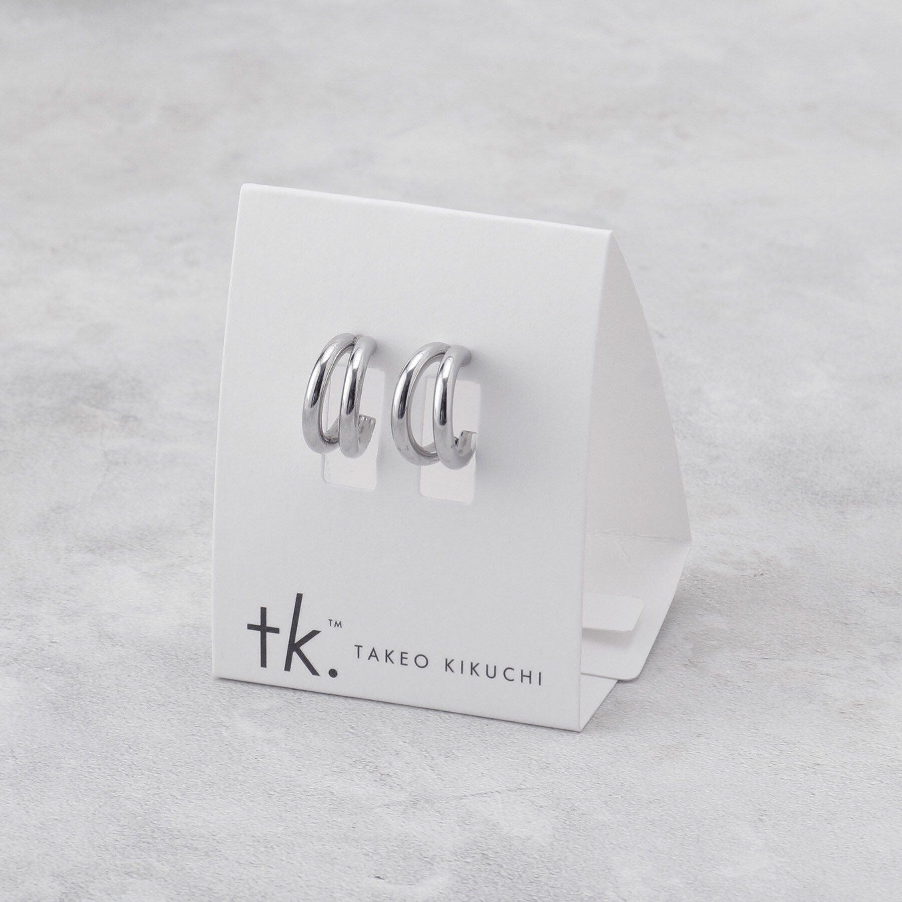 tk.TAKEO KIKUCHI「【ステンレス】ダブルフープピアス」|ピアス|