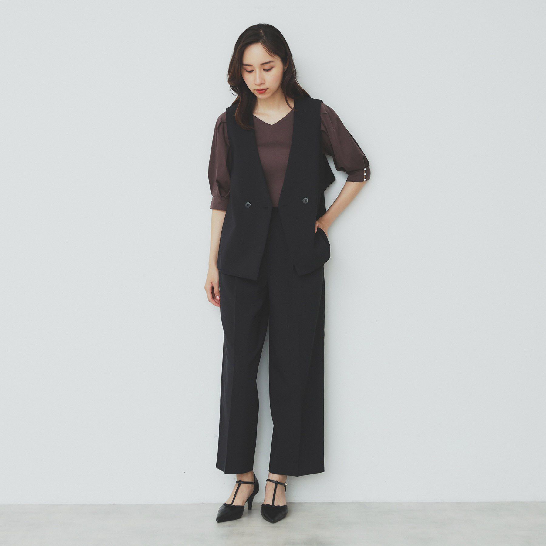 index「ストレッチ2タックワイドパンツ【洗濯機洗い可／接触冷感／吸水速乾】」|その他|