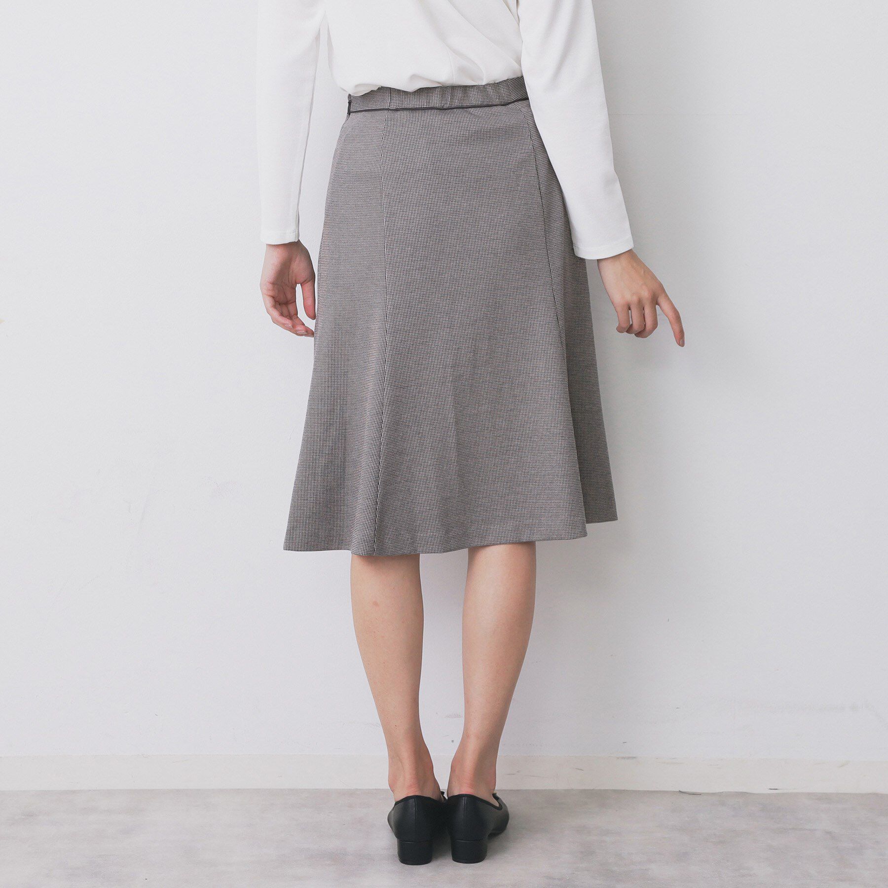 index「《S-3Lサイズ》ストレッチセミフレアスカート／セットアップ対応【洗える／イージーアイロン】」|スカート|