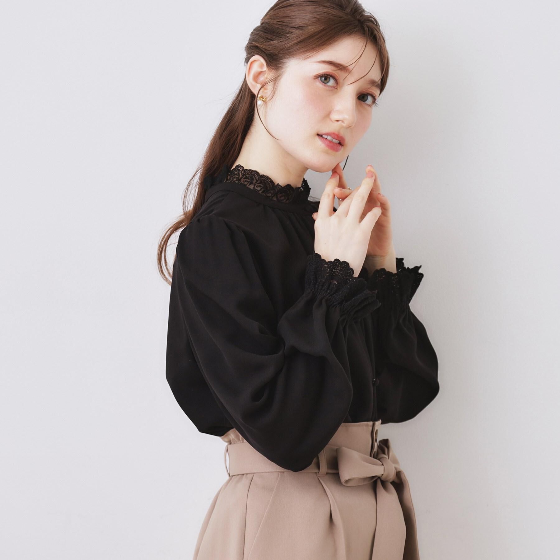 Couture broach「【2WAY・ハレの日・通勤】エンブロレースブラウス」|シャツ・ブラウス|