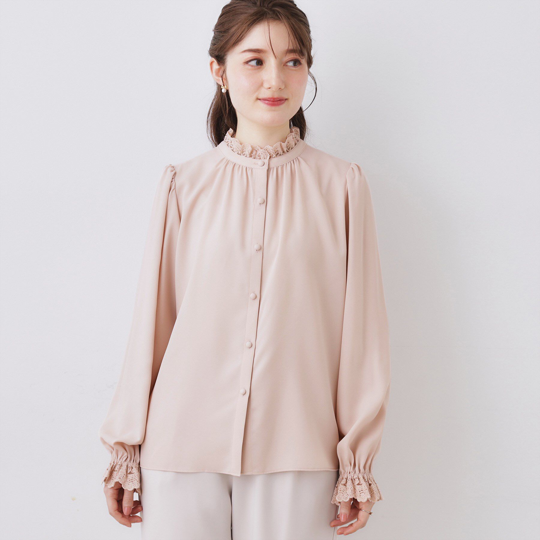 Couture broach「【2WAY・ハレの日・通勤】エンブロレースブラウス」|シャツ・ブラウス|