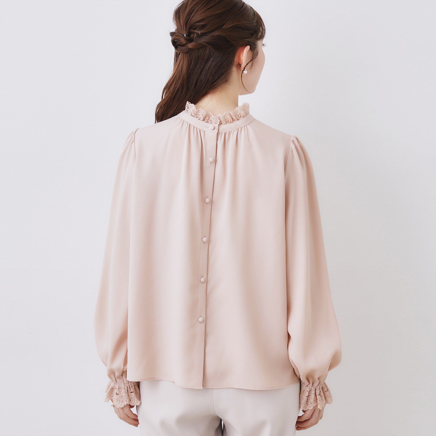 Couture broach「【2WAY・ハレの日・通勤】エンブロレースブラウス」|シャツ・ブラウス|
