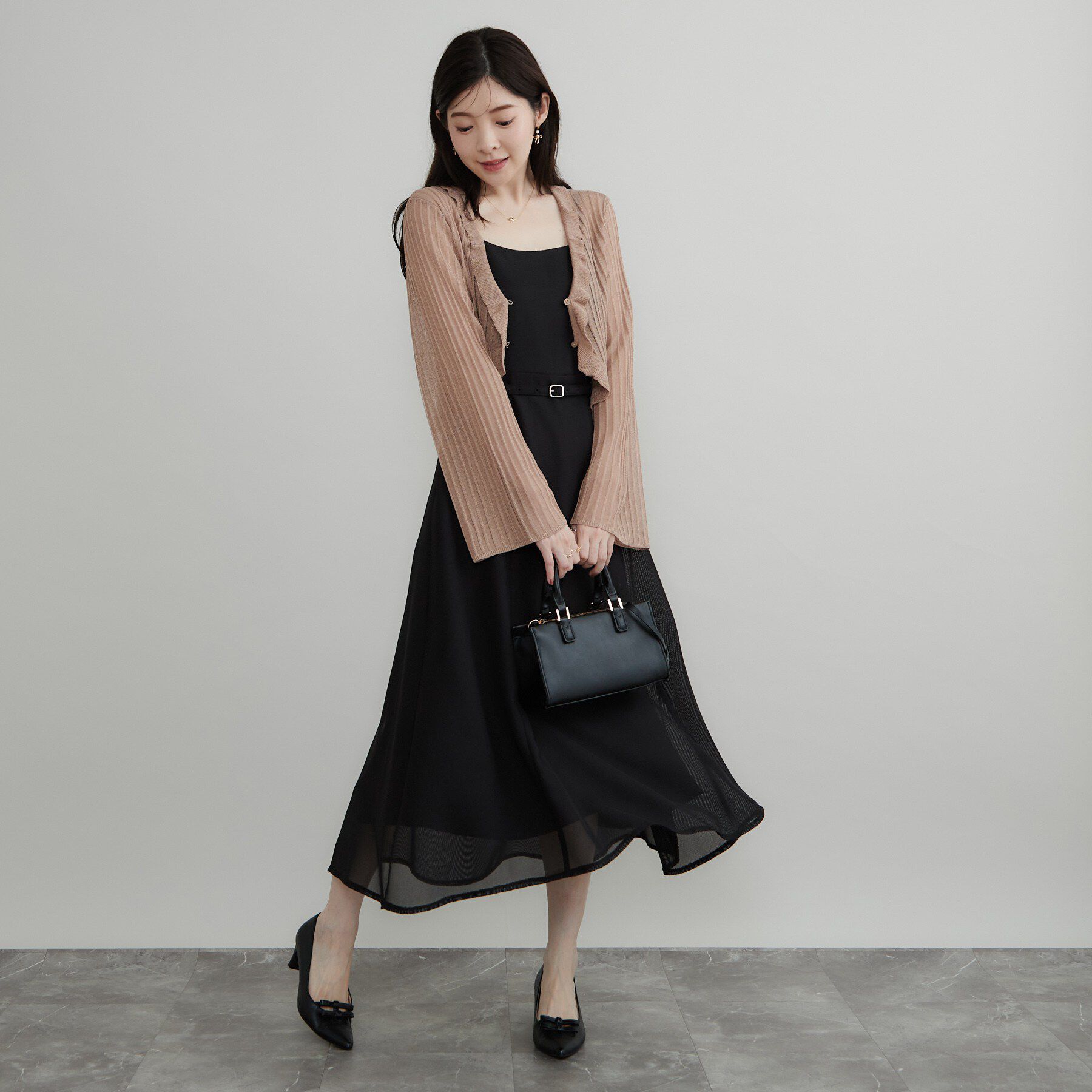 Couture broach「Vネックフリルカーディガン」|カーディガン|