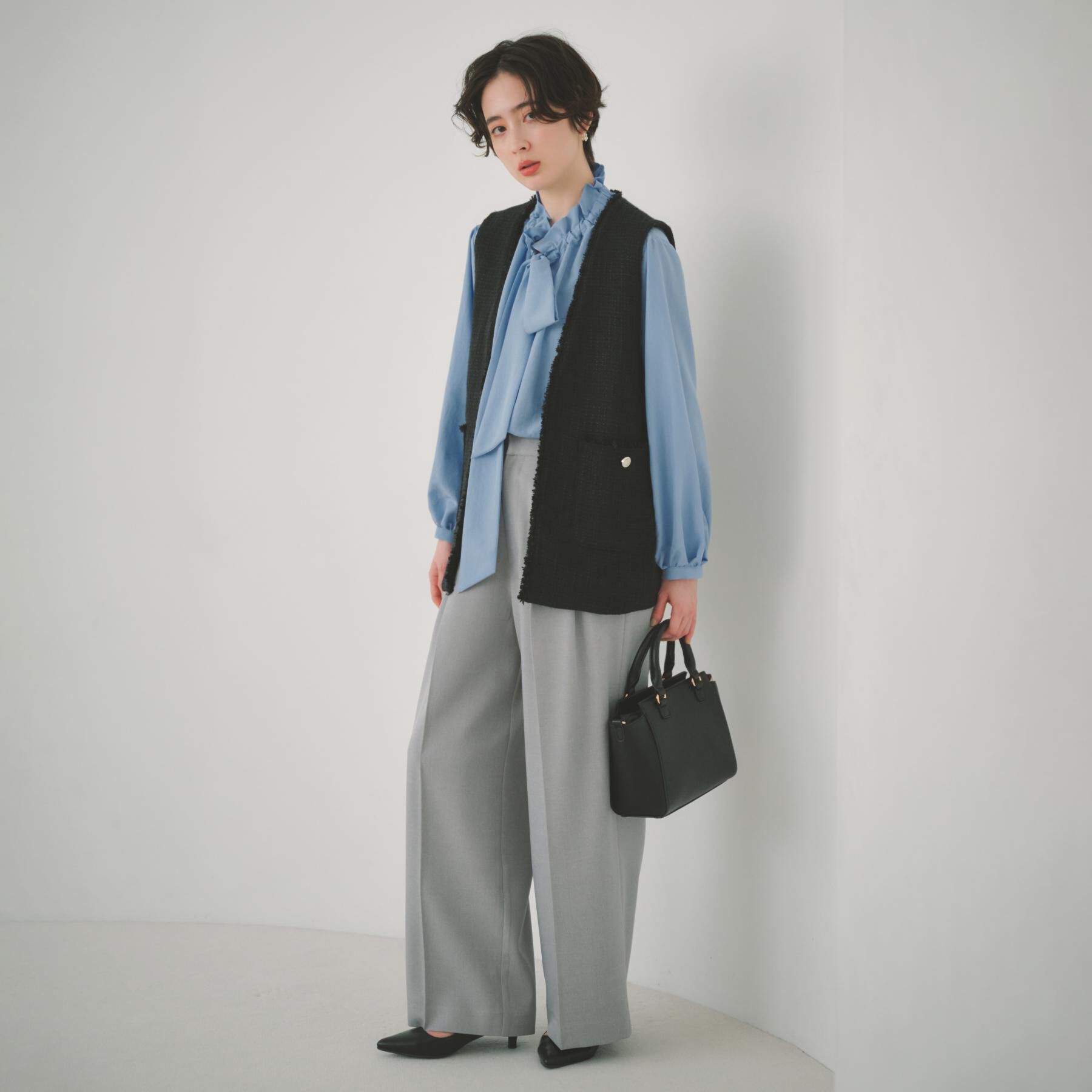THE SHOP TK「【通勤にもデイリーにも】CAVIAN 2タックワイドパンツ/セットアップ可」|その他|