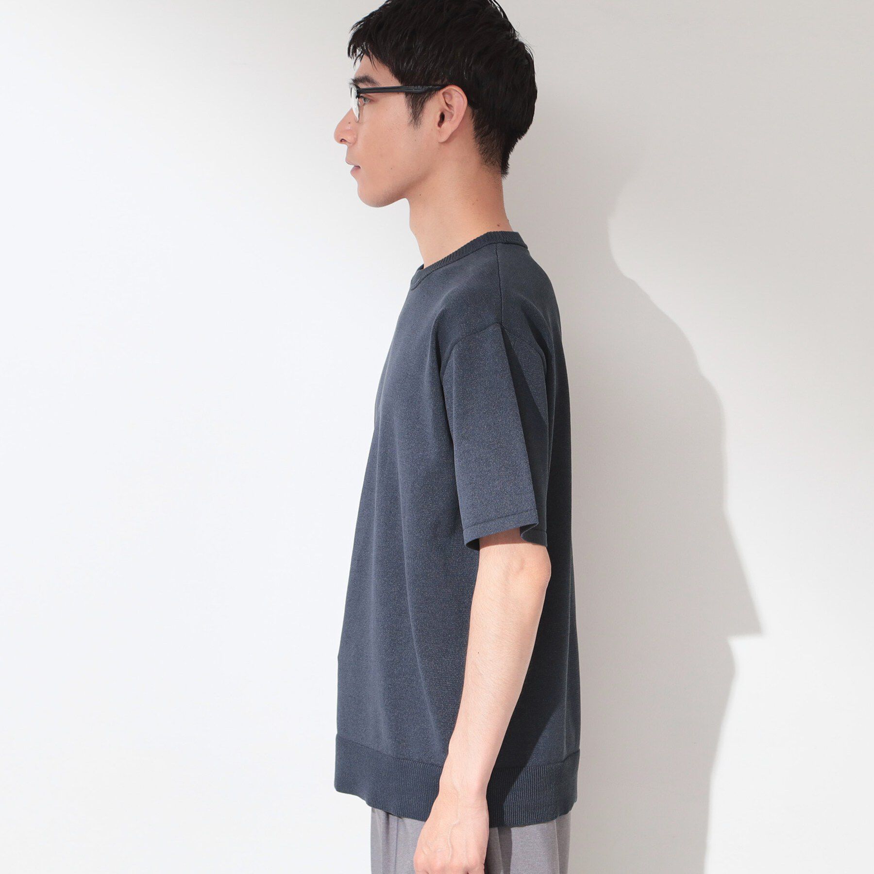 THE SHOP TK「【抗菌防臭／UVカット／洗濯機OK】和紙混 半袖ニット」|ニット・セーター|