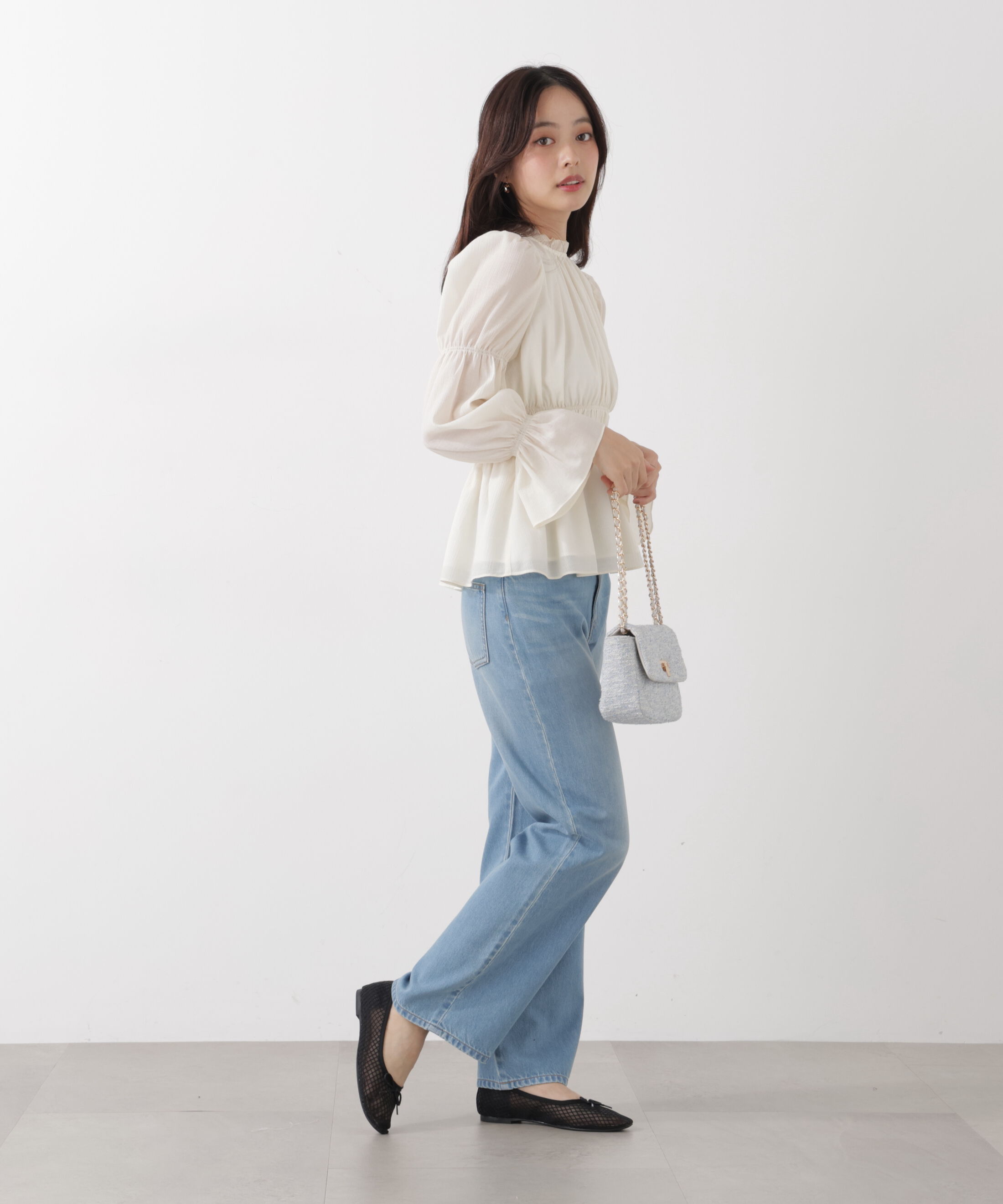 PROPORTION BODY DRESSING「ウエストシャーリングブラウス　26SS」|シャツ・ブラウス|
