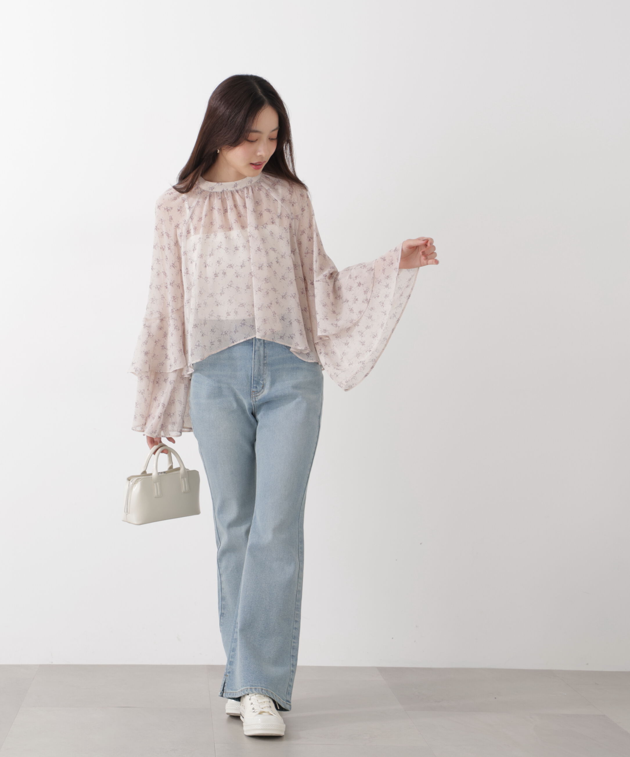 PROPORTION BODY DRESSING「〈a/mie〉ジョーゼットボリュームブラウス　26SS」|シャツ・ブラウス|