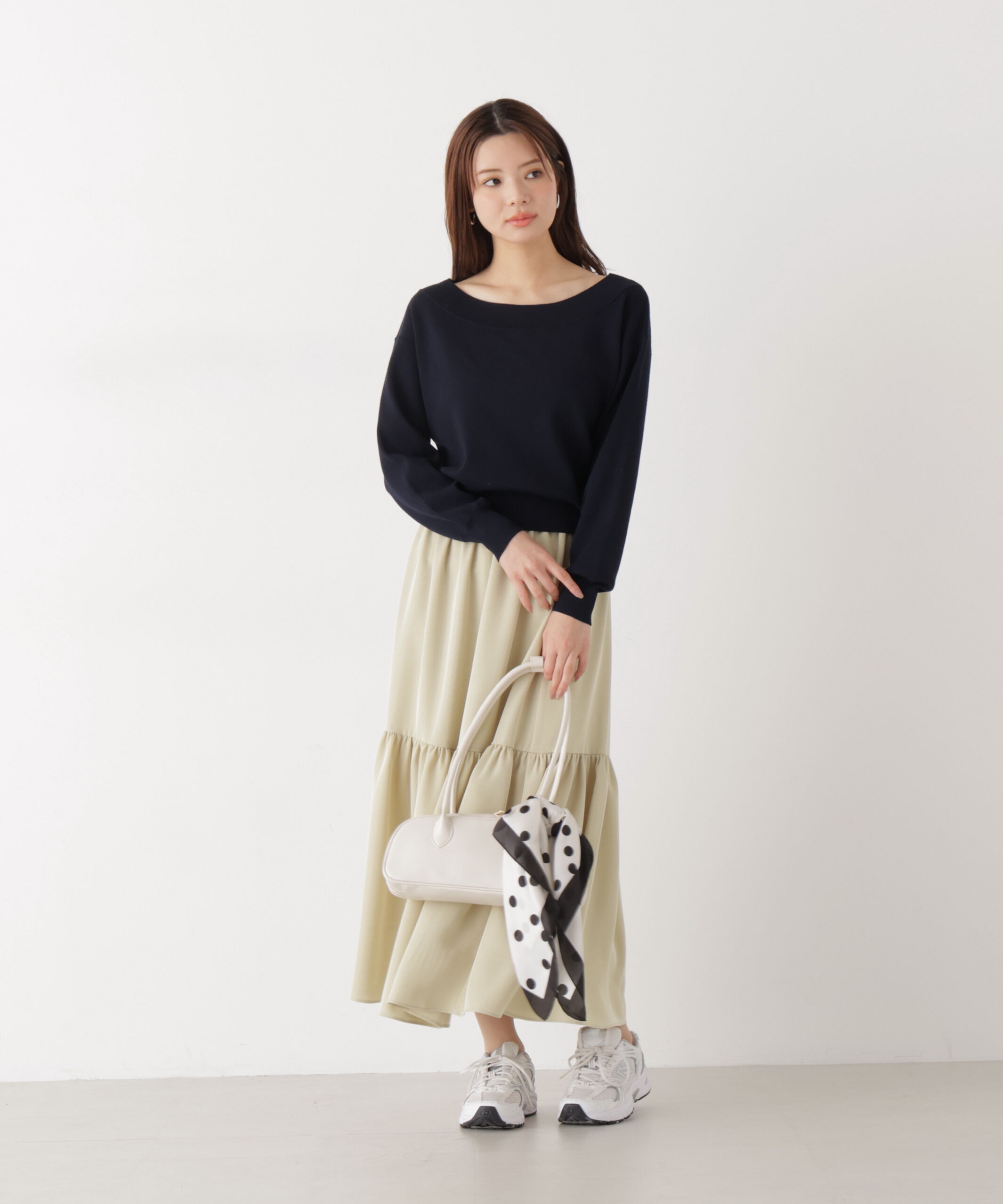 PROPORTION BODY DRESSING「ニュアンスサテンティアードスカート　26SS」|スカート|