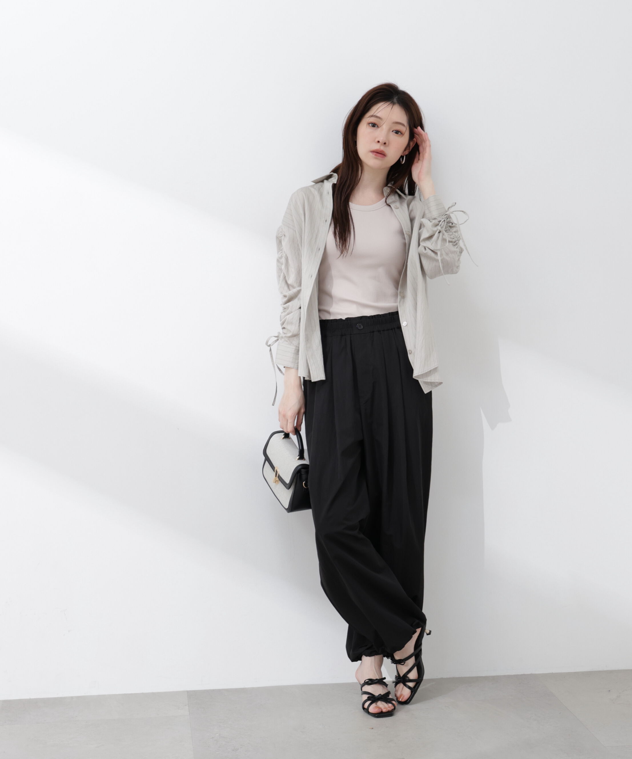 PROPORTION BODY DRESSING「〈a/mie〉ドロストスリーブシャツ 26SS」|シャツ・ブラウス|