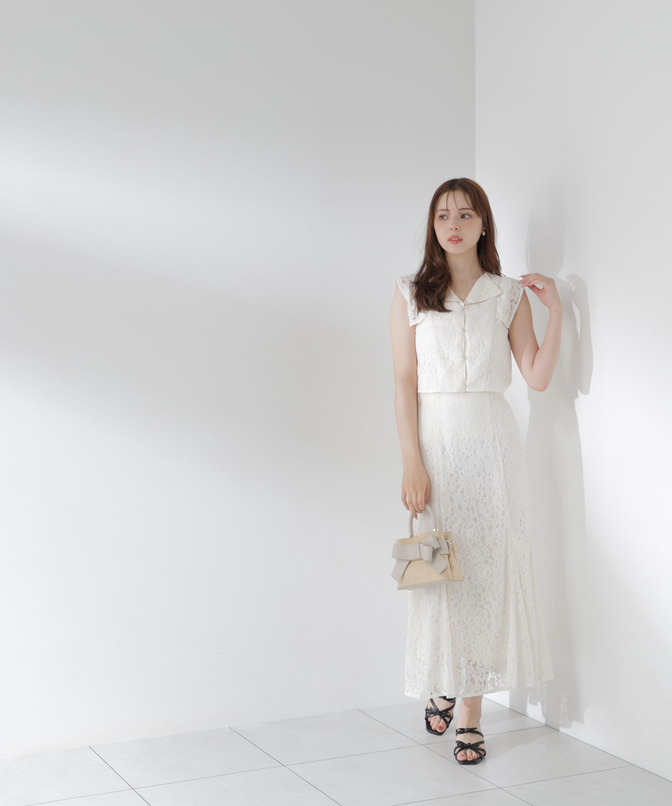 PROPORTION BODY DRESSING「衿付きレースブラウス 26SS」|シャツ・ブラウス|