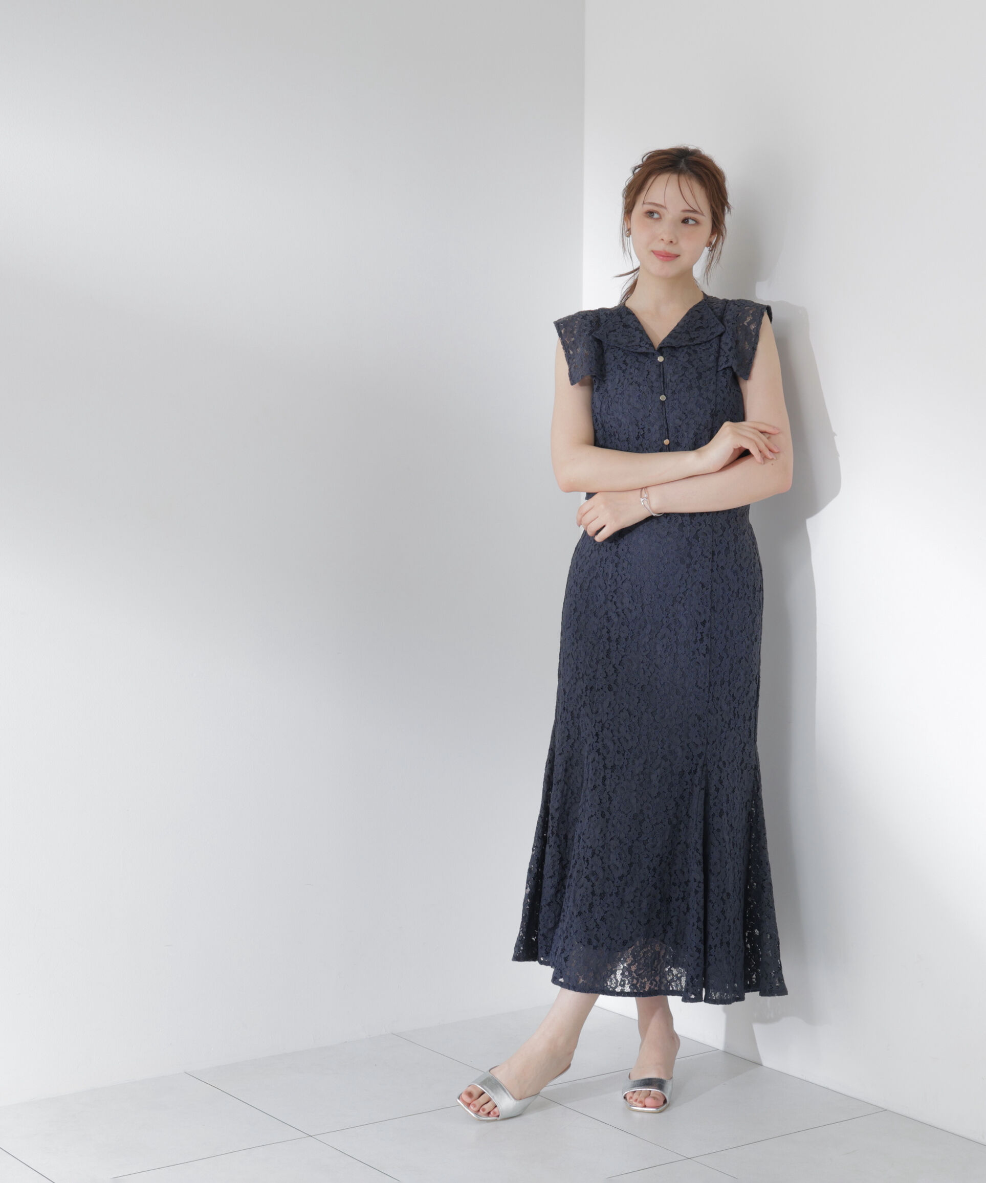 PROPORTION BODY DRESSING「衿付きレースブラウス 26SS」|シャツ・ブラウス|
