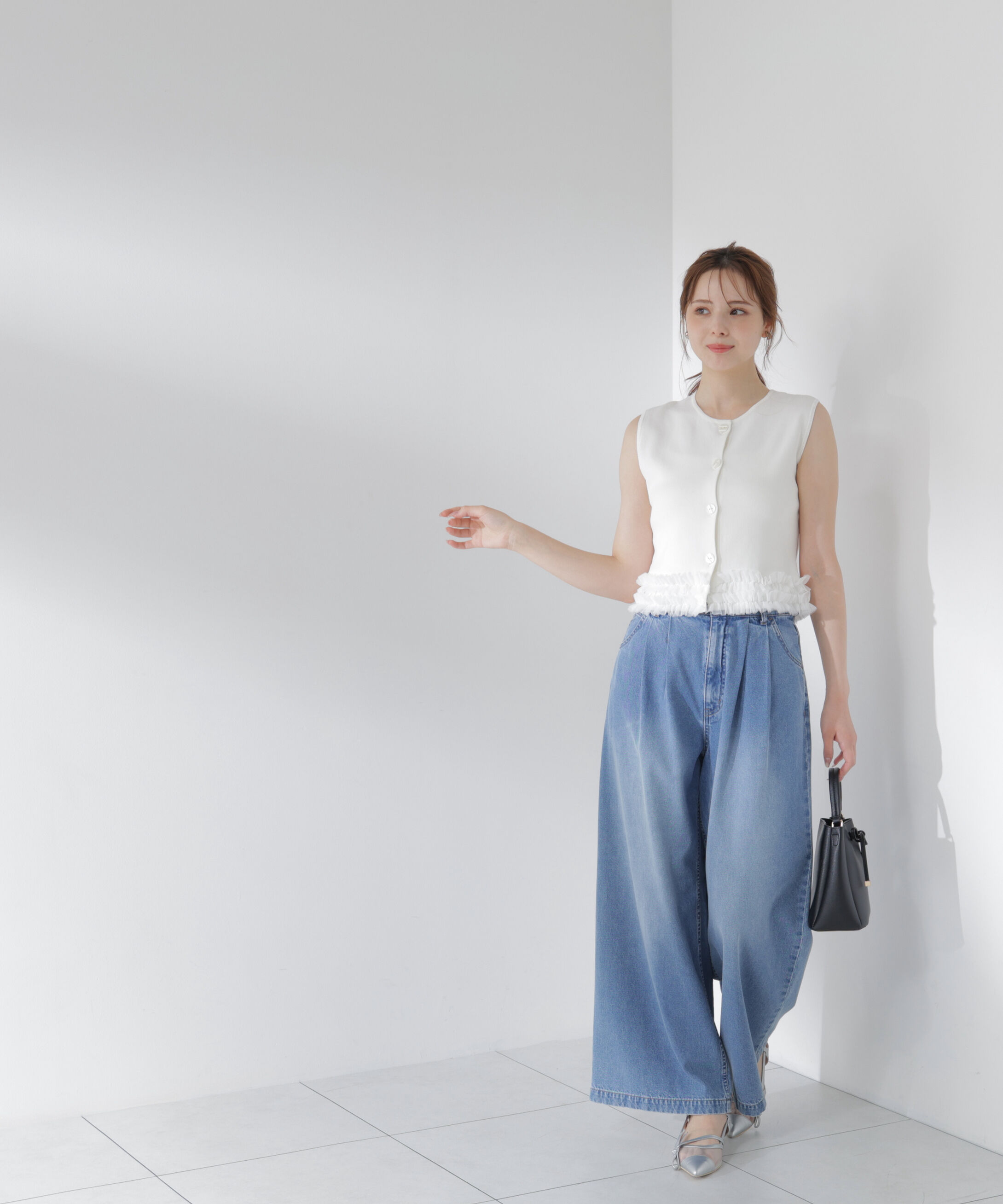 PROPORTION BODY DRESSING「〈a/mie〉ハイウエストタックバギーパンツ 26SS」|その他|