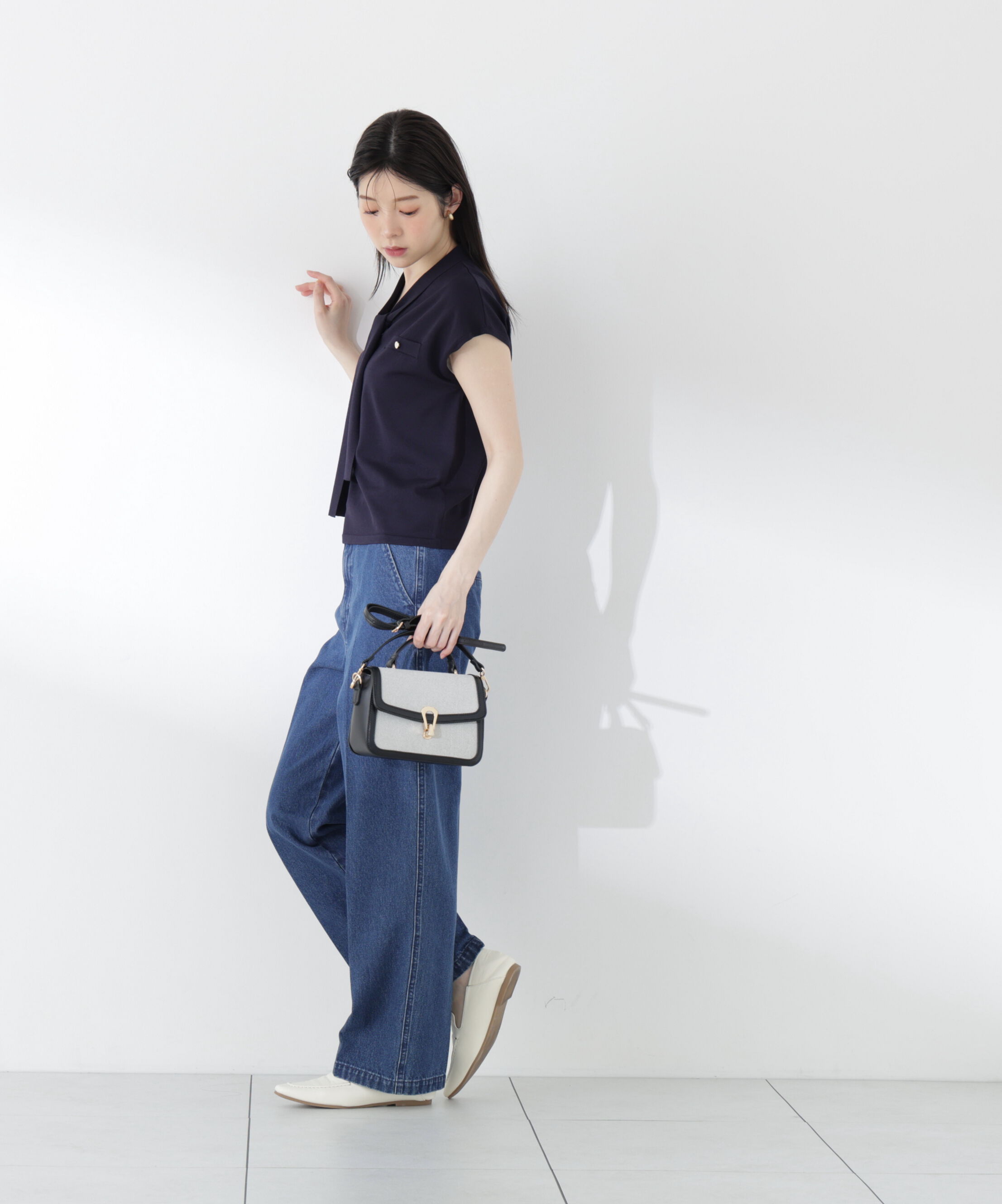 PROPORTION BODY DRESSING「＜中川紅葉さん着用＞Vネックタイ付きニット」|ニット・セーター|